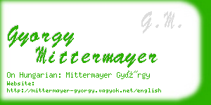 gyorgy mittermayer business card